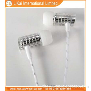 Stylish Silver Metal Earphone in Shenzhen Factory (J003)